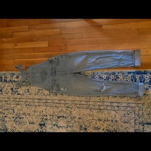 Gap girls distressed overalls